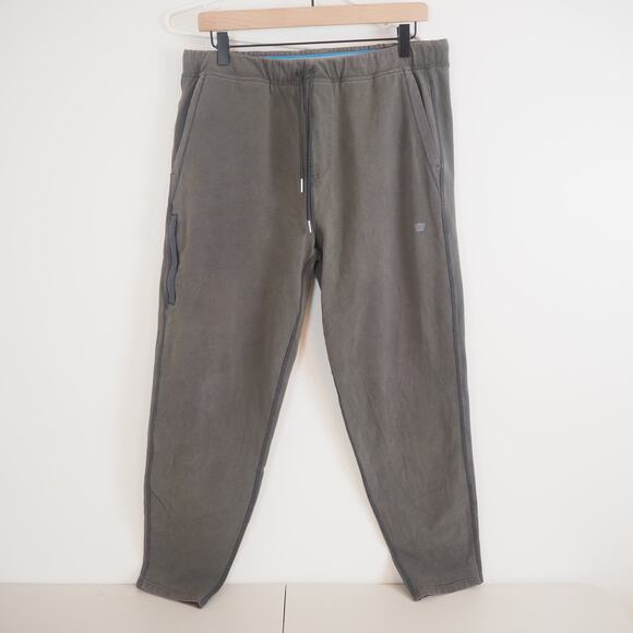 Mack Weldon Sweatpants Mens Size L Green For Daily Wear Active Zip Pocket - Picture 1 of 9